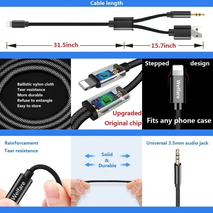 Aux%20Cable%20for%20iPhoneto%20Car,%202-in-1%20Charging%20Audio%20Cable%20for%20iPad,%203.5mm%20AUX%20Cable%20Adapter%20Black%20-%20Image%204