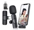 K8 Collar Mic Best Lavalier Wireless Microphone for Video Recordings compatible with USB Type-C & Lightening Port Smartphones for Gaming/ Vlogging/ Live Stream/ Interview with Smart Noise Cancellation (Not Supported SAMSUNG, INFINIX, TECNO). 