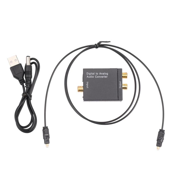 Adapter-3 x Digital to Analog Audio Converter Adapter
3 x USB Power Cable(80.5cm length)
3 x 0.5m fiber Optical cable(101cm length)-Black