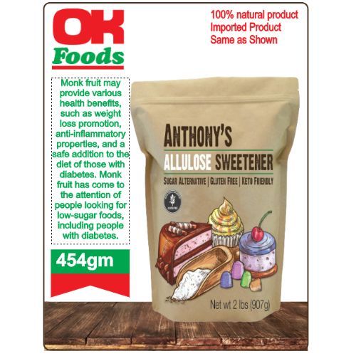Anthony's Allulose Sweetener, 2 lb, Batch Tested Gluten Free, Keto Friendly Sugar Alternative, Zero Net Carb, Low Calorie