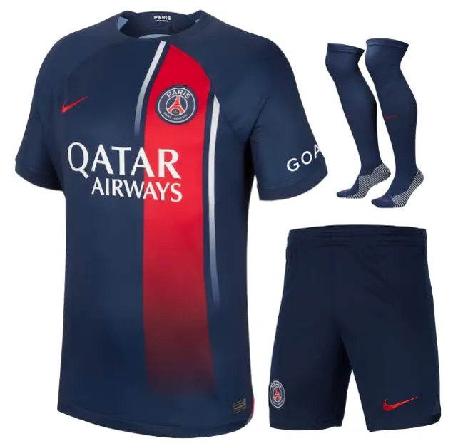 Kylian%20Mbapp%C3%A9%20PSG%20T-shirt%20and%20Shorts%20Football%20Kit%20new%20design%202023/2024%20Adults%20and%20Kids%20Sizes%20Available%20-%20Image%204