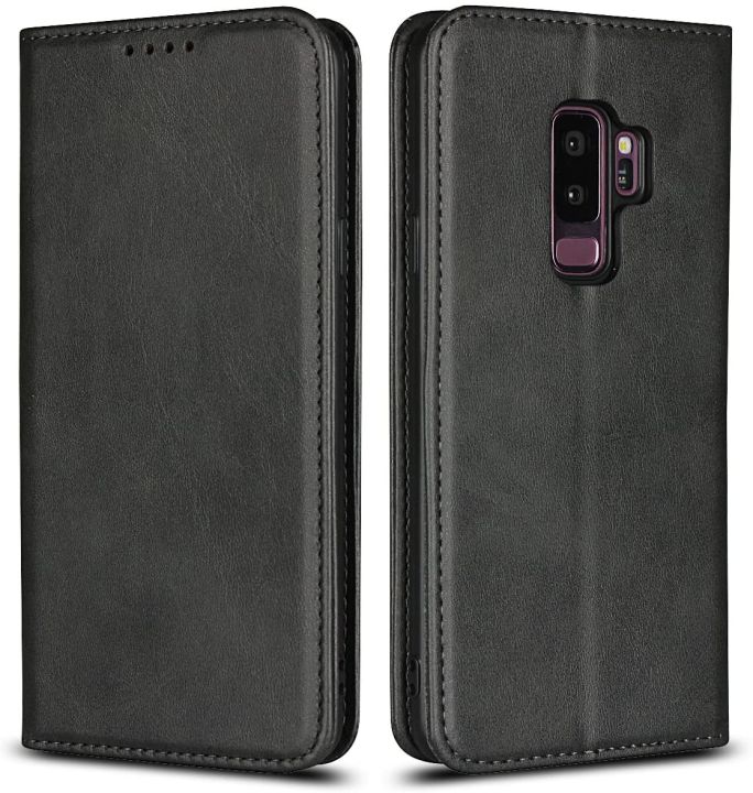 For Samsung Galaxy S9 Plus - Full Protective Premium Soft Leather Front and Back Kickstand Flip Cover Case For Samsung Galaxy S9 Plus