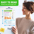 Kitchen Conversion Chart Extra Large Easy to Read A4 and A5 size Measurement Cheat Sheet for Cooking Baking & Reading Recipes Convert Volume Weight Celsius Fahrenheit Imperial & Metric Units. 