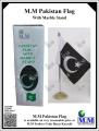Pakistan Table Flag with Marble Stand (Pack of 2-Flags). 