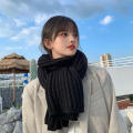 Winter Thickened Thermal Knitted Scarf for Women Men Solid Color Korean Warmer Long Size Scarve Christmas New Year Gifts Unisex. 