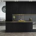 Wooden Wallpaper Sheet Sticker Self Adhesive WaterProof PVC Wallpaper For Kitchen, Cabinets, Walls and Furniture (Black . 16 inches by 48 inches apx). 