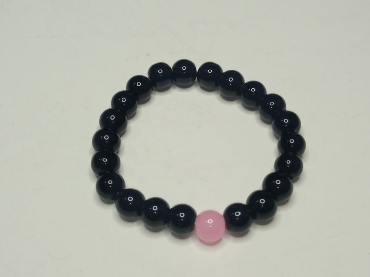 Beautiful%20Pink%20and%20Black%20Glass%20Bead%20Friendship%20Bracelet%20for%20Couples,%20Bestfriends,%20Boys%20and%20Girls%20-%20Image%203