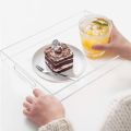 Acrylic Tray with Handles-Countertop Organizer Tray for Kitchen,Bathroom,Office- Storage Box for Cosmetics, Jewelry,Toiletries,Toy,gadgets. 
