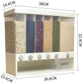6 Grid Cereal Dispensers Food Storage Container Kitchen Storage Dispenser. 