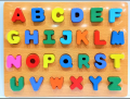 Wooden Alphabet-Puzzles – ABC Letters Sorting Board Blocks Montessori Educational Early Learning Toy Gift for Preschool. 