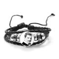 New Freddie Mercury Leather Bracelet Braided Beaded Bracelets Bangle Glass Cabochon Hot Band Queen Lead Singer Photo Multilayer. 