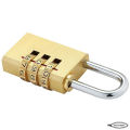 Combination Lock Small Padlock For Luggage, Backpack, Briefcase, Lock Travel Suitcase Zip Jewelry Brass Body with Blister Packing - Golden. 