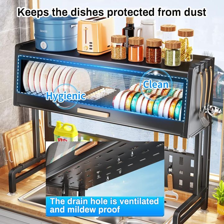 3-tier%20dish%20drying%20rack%20with%20over-the-sink%20placement%20for%20efficient%20use%20of%20kitchen%20space%20Sturdy%20Stainless%20Steel,%20Durable%20and%20rust-resistant%20construction%20for%20long-lasting%20use,Adjustable%20Dish%20Drainer%20-%20Image%203