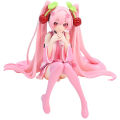 New Hatsune Miku Anime figure Pink dress PVC model action toys Cherry pink cherry blossom decoration collect gifts PCardiaCP. 
