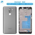 Honor 6x Housing Middle Frame With Side Button and Camera Lens Complete Body Casing Replacement For 6x - Grey. 