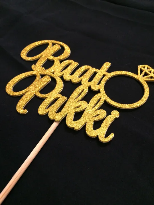 Baat%20Pakki%20Glitter%20Cake%20Topper%20For%20Party%20Celebration,%20Bridal%20Shower,%20Wedding%20Topper%20-%20Image%204