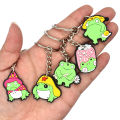 1PCS PVC Cute Frong Keychain Cartoon Frog Key Rings Cartoon Frog Key Holders Fit Adult Car Keys Gift Trinkets. 