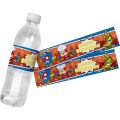 6pcs Superzings Theme Water Bottle Stickers Birthday DIY Baking Seal Labels Sticker Birthday Party Baby Shower Decoration Supply. 