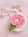 crochet cute flower bag purse for baby. 