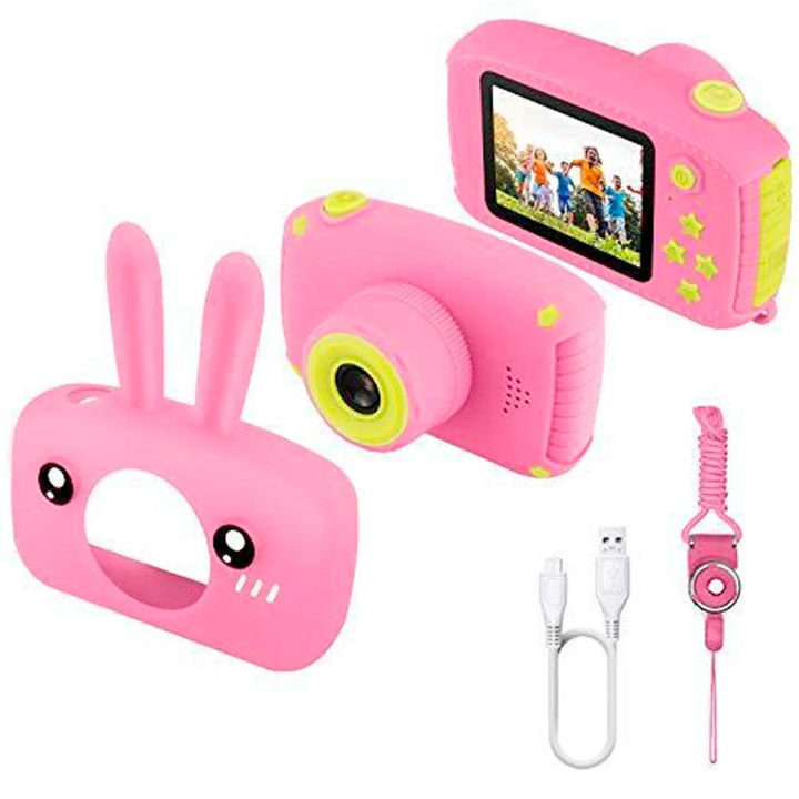 DAN%20TECHNOLOGY%201080P%20Kids%20Digital%20Camera%20%7C%2012MP%20HD%20Children%20Camera%20,%20Neck%20Strap%20&%20Rabbit%20Silicone%20Case%20%7C%20Kids%20Video%20Camera%20with%205%20Modes%20&%2028%20Cartoon%20Frames%20-%20Image%208
