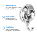 XHHDQES 4Pack Heavy Duty Vacuum Suction Cup Wreath Hanger Silver-Plated Plished Hooks Reusable Without Punching for Towel. 
