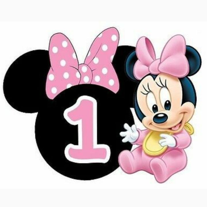 Minnie mouse cake topper with age number 1