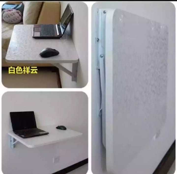 Foldable%20Wooden%20Wall%20Mount%20Laptop%20Table/Computer%20Table/Dvd%20Player%20Table%20Rack%20With%20White%20Foldable%20Brackets/Smart%20Office%20Table%20-%20Image%204