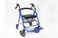 Rollator Walker + Wheelchair Aluminum Imported Height Adjustable Foldable With Big Wheels & Footrest. 