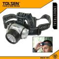 Tolsen 7 LED Headlamp with Adjustable Head Strap Work Head Light Flash Torch Multi Function. 