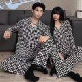 Pack of 2 Couple Night Suit Set, Men and Women Silk Night Dress / Printed Trouser Shirt Soft Material Nighty Set for Both Women and Men - Silky Satin Pajama Sets Button Down Sleepwear Loungewear.(It come in different colors and design, so we may send any). 