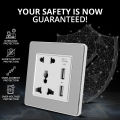 WBM Smart Universal 2100mA 5V 2 USB Wall Socket 2 USB Ports 10A EU Plug Timing APP Mobile Phone Button Panel Work With all home appliances. 