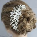 Wedding Hair Accessories Flowers Bridal Hair Jewelry Hair Pins Pearl Clips for Women Headpieces. 