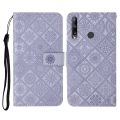Huawei P40 lite E / Y7p Ethnic Style Embossed Pattern Horizontal Flip Leather Case with Holder & Card Slots & Wallet & Lanyard. 