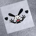 Oswald Mickey Cartoon Stickers Jialing Retro Motorcycle Lucky Rabbit Anime Electric Car Helmet Stickers. 
