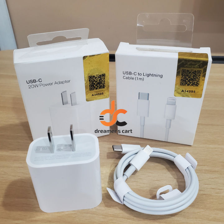 iPhone Original 20W charger | With USB C To Lightening Cable | 20W Power Adapter | Type-C to lightening Cable | MFI Certified | iPhone PD Charger | Compatible for All iPhone Models