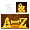 DIY 3D Letter Light LED Night Lights 26 English Marquee Sign Alphabet Night Lamp Atmosphere Home Wedding Birthday Decor Light. 