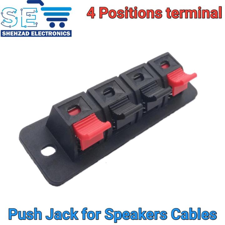 4 Positions Connector Terminal Push In Jack Spring Load Audio Speaker Terminals Clip