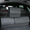 PU Car Organizer 54*30*30cm Multifunctional Waterproof Foldable Leather Emergency Storage Box Car Trunk Accessories Organizer. 
