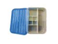 Multi Purpose Sewing Box-transparent-with-blue-cap sewing machine accessories box use for multi purpose (Empty-box). 