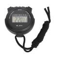 Digital Sport Stopwatch Timer, Black Sports Stopwatch Waterproof Alarm Clock Function Easy To Read Multifunction for Racing for Swimming for Judging. 