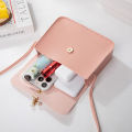 Contrast Women Shoulder Bag Simple Pearl Pendant Luxury Designer Handbag Messenger Bag Small Square Crossbody Mobile Phone Purse. 