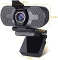 Webcam,1080P HD 110-Degree View Angle Webcam with Microphone. 