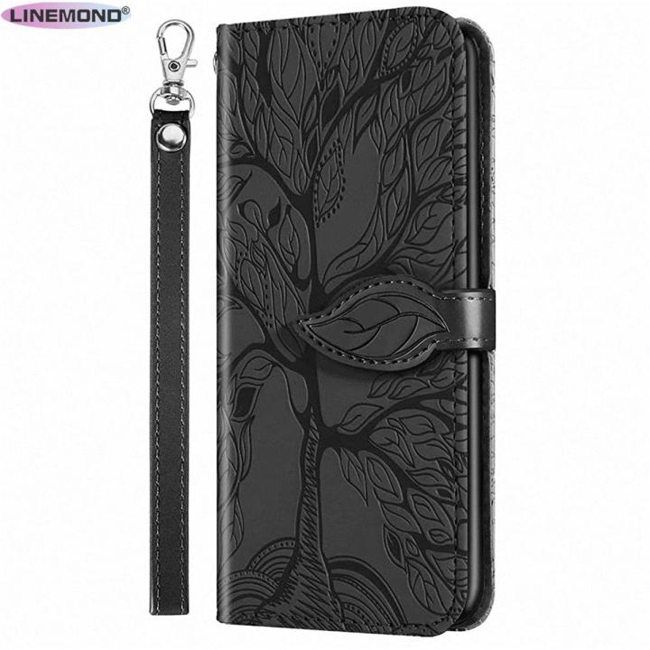 Wallet Case for Samsung Galaxy S8 Fashion 3D Emboss Life Tree Wallet Flip PU Leather Cover with [Card Holder][Wrist Strap] for Samsung Galaxy S8