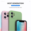 Luxury Original Liquid Silicone Case for iPhone 11 Pro Max Cases Square Phone Cover Protective Soft Bumper. 