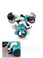 Stunt Tricycle Toy In Two Random Colors For Kids/ Electric Tricycle 360 ​​Degree Rotating Stunt Boy Bicycle Music & Light/ Battery Operated Bump & Go Stunt Bike Boy Tricycle With One Wheeling Stunt Head Swingable Perfect For Gifts To Baby & Toddler. 