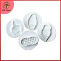 Ice Cream Plunger Fondant and Cookie Cutter 4Pcs Set Plastic. 