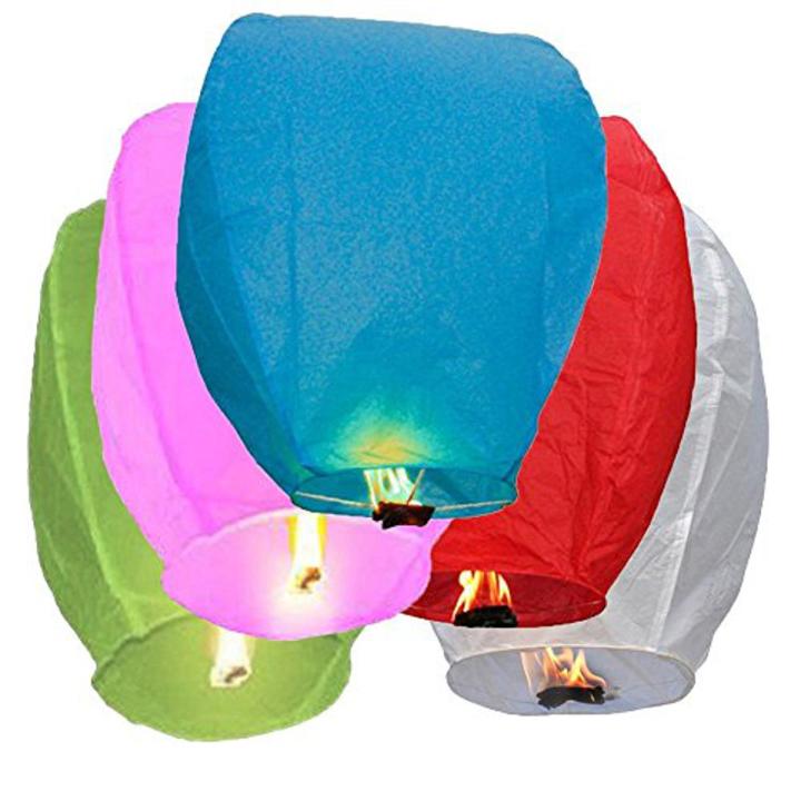 Sky Lantern Chinese Paper Sky Flying Wishing Lantern Lamp Candle Party ...