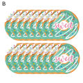 Disposable Plate Paper Cup Birthday Party Doughnut Decor Paper Plate Set. 