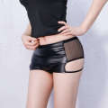 Butt length walking light revealing on the bed mini skirt sexy and spicy girl exposed tight fitting wrapped buttocks PU leather skirt. 