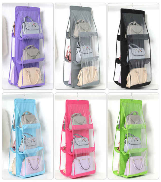 6%20Pocket%20Shelf%20Bag%20Handbag%20Hanging%20Organizer%20Storage%20Closet%20Rack%20Hanger%20-%20Image%206